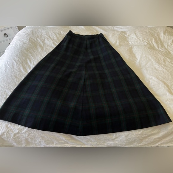 Ralph Lauren Dresses & Skirts - Ralph Lauren | Women’s SZ 10 Maxi Skirt Green Black Plaid Wool Unlined Vintage